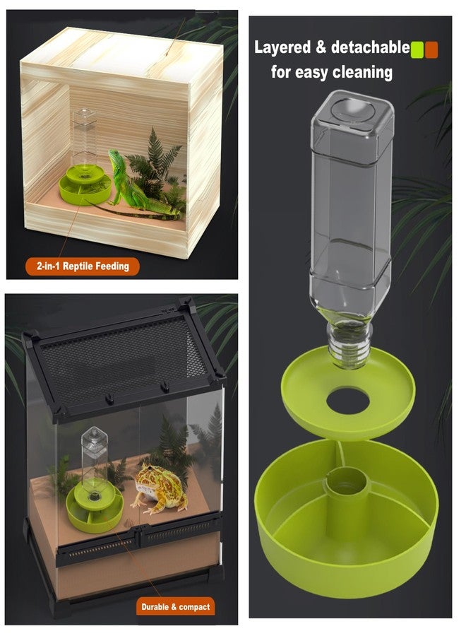 GCFTIFF 2-in-1 Reptile Feeding Water Bottle and Feeding Clamp,Automatic Feeders Bowl for Bearded Dragon Gecko Snake Lizard Turtles and Other Small Animals - Image 3
